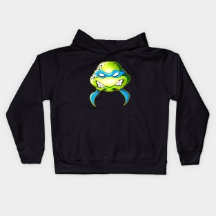 Angry Blue Ninja Turtle Kids Hoodie